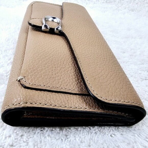 COACH 93983 Tabby Stone Pebble Leather Long Tri-Fold Wallet - Picture 11 of 15